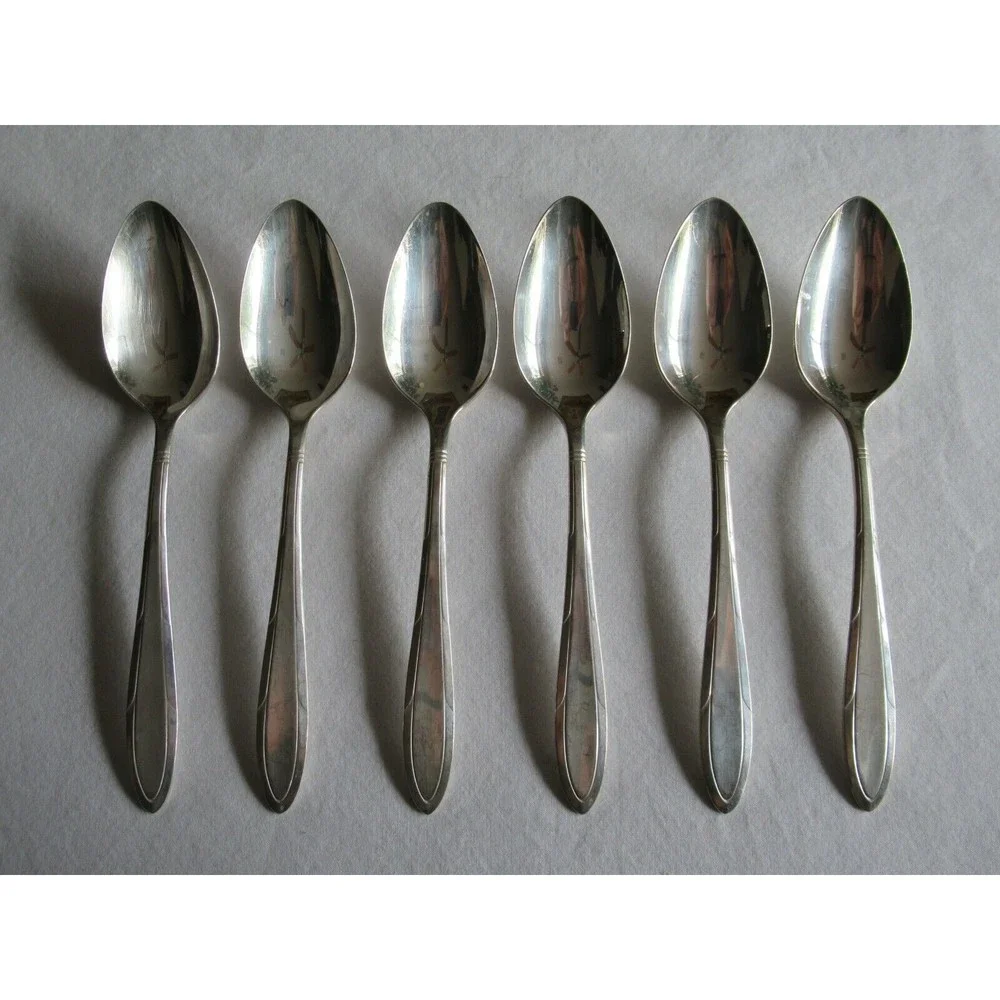 Oneida Nobility Plate REVERIE Silverplate Flatware 1937 Lot 6x Tea Spoon 6.1
